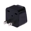 Universal Socket to US Plug Adapter - Portable Travel Charger (Black) - 3
