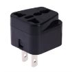 Universal Socket to US Plug Adapter - Portable Travel Charger (Black) - 4
