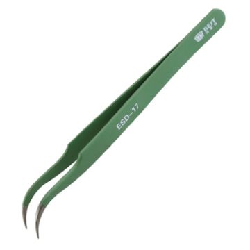 Precision ESD Stainless Steel Tweezers - BEST BST-17 Anti-static - 1