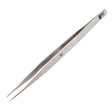 BEST BST-Q1 Brushed Stainless Steel Tweezers - Precision Tool 70 Char - 1