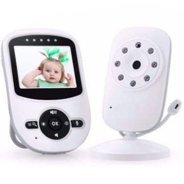 BM-SM24 2.4" LCD Wireless Baby Monitor, Night Vision, 2-Way Talk, White - 1