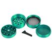 40mm Green Zinc Alloy Herb Tobacco Grinder - 4-Layer Mini Design - 5