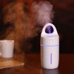 Mini Portable USB Humidifier 175ml with LED Light, 1.5W-2W, White - 3