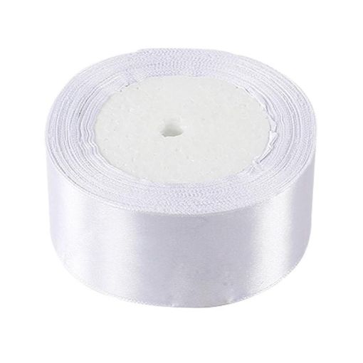 White Pure Color DIY Bowknot Gift Bouquet Ribbons, 4.0cm x 20m Ribands - 1