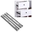12" Mute Stainless Steel 3-Section Sliding Drawer Slides Rail 30cm - 1