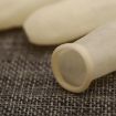 100pcs Antistatic Antislip Latex Fingertips Gloves, Size M, Khaki - 4