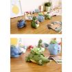Blue Elephant Resin Animal Planter - Home Garden Office Decor Pot - 3