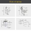 Wall Mount Hair Dryer Holder Rack | Spiral Bathroom Organizer Hook - 4