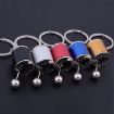 Silver Six-speed Manual Shift Gear Keychain Key Ring Holder - 5