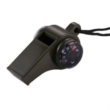 3 in 1 Outdoor Mini Whistle Compass Thermometer - Portable & Lifesaving - 1