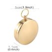 Golden Luminous Brass Pocket Compass for Camping & Hiking - Portable Guide - 3