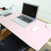 Pink Multifunction PU Leather Mouse & Keyboard Pad, 80x40cm Desk Mat - 1