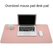 Pink Multifunction PU Leather Mouse & Keyboard Pad, 80x40cm Desk Mat - 2