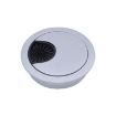2 PCS Zinc Alloy Desk Hole Cover, 50mm Diameter, Matte Silver - 2
