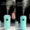 Compact Blue 2W Humidifier with LED Night Light, 260ml Water Tank - 7