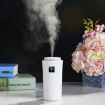 Compact Small-3 2W Humidifier with LED Night Light, 260ml Tank (White) - 1
