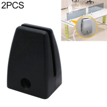 Space Aluminum Alloy Desk Screen Clamps - 2 PCS (Black) - 1