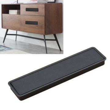 Invisible Black Wardrobe Drawer Handle, 160mm Hole Distance - 1