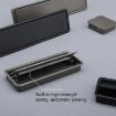 Invisible Black Wardrobe Drawer Handle, 160mm Hole Distance - 5