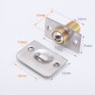 107 Stainless Steel Invisible Door Bead Spring Lock - 1 Pair - 3