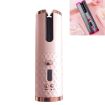 Portable Mini Wireless Hair Curler with LCD Display - USB Charging (Pink) - 1