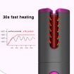 Portable Mini Wireless Hair Curler with LCD Display - USB Charging (Pink) - 4