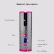 Wireless USB Charging Automatic Hair Curler with LCD Display - White - 3