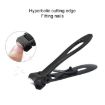 Stainless Steel Nail Clipper Nipper, Size S, 6.9 x 1.3cm (Black) - 3