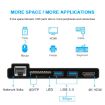 ROCKETEK SK-S4HL RJ45 USB 3.0 HDMI SD/TF Card Reader HUB 4K Adapter Black - 7