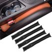 Car Seat Gap Filler Leather Pad Spacer - 4 PCS Black Accessories - 1