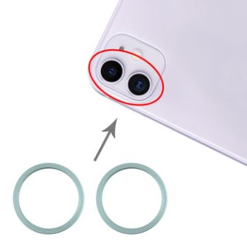 iPhone 11 Rear Camera Lens Protector Ring 2 PCS - Green - 1