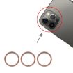 iPhone 12 Pro Gold Rear Camera Lens Protector Ring - 3 PCS - 1