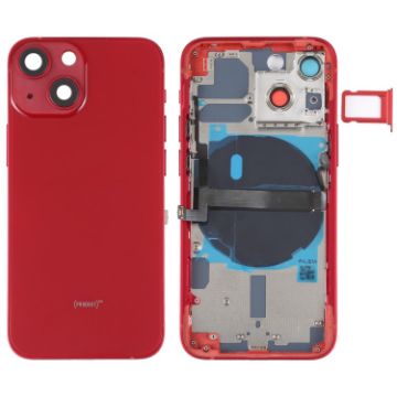 iPhone 13 mini Red Battery Back Cover with Keys, Tray, Flex & Charging - 1
