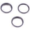 iPhone 14 Pro Rear Camera Glass Lens Protector Ring 3PCS Deep Purple - 2