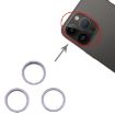 iPhone 14 Pro Rear Camera Glass Lens Protector Ring 3PCS Deep Purple - 4