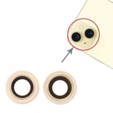 iPhone 15/15 Plus Yellow Camera Lens Cover - 1 Set - 1