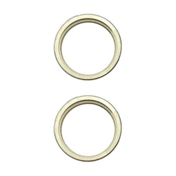 iPhone 15/15 Plus Rear Camera Glass Lens Protector Ring Set - Yellow - 1