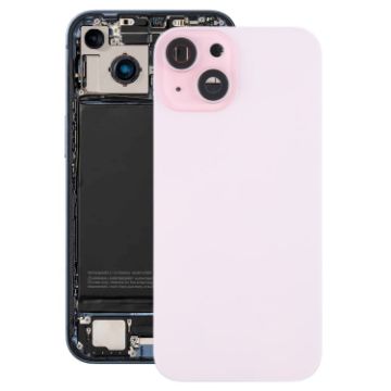 iPhone 15 Plus Pink Battery Back Cover with Camera Lens & MagSafe Magnet - 1