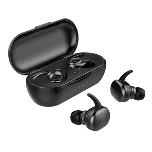TWS-4 IPX5 Waterproof Bluetooth 5.0 Earphones with Charging Box (Black) - 1