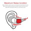 TRN Black Earphone Silicone Memory Foam Earplug - Comfortable Fit - 5