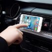 Universal Car Air Vent Phone Holder - Silicone Sucker, Black, For Smartphones - 8
