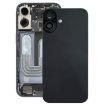 iPhone 16 Battery Back Cover & Camera Lens Cover - Black - 1
