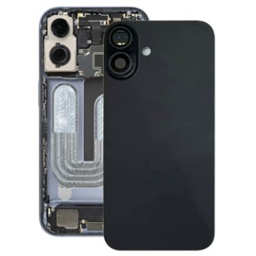 iPhone 16 Battery Back Cover & Camera Lens Cover - Black - 1