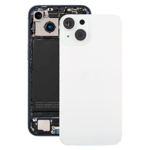 iPhone 14 EU Battery Back Cover & Middle Frame - White - 1