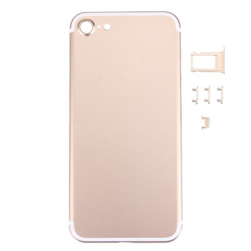 iPhone 7 Gold Full Assembly: Back Cover, Card Tray, Buttons, Mute Switch - 1