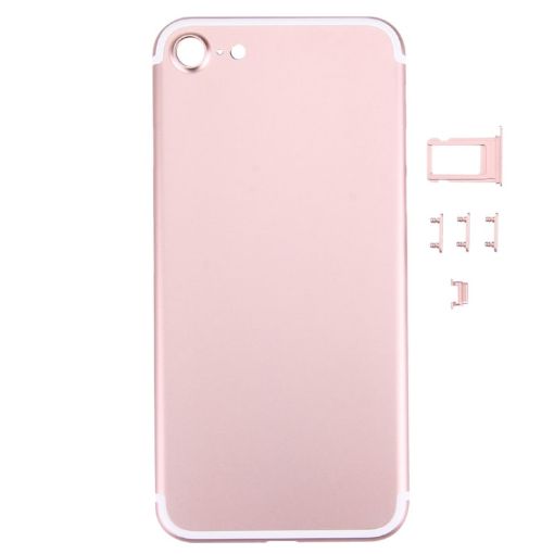 iPhone 7 5-in-1 Full Assembly Housing Cover Rose Gold (Back Cover + Parts) - 1