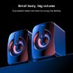 A2 USB 2.0 Wire-Controlled Illuminated Mini Desktop Speaker (Black) - 2