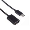 USB Female to Type-C Male OTG Cable 8.3cm Charging Data (Black) - 2