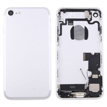 iPhone 7 Silver Battery Back Cover Assembly with Card Tray - 1