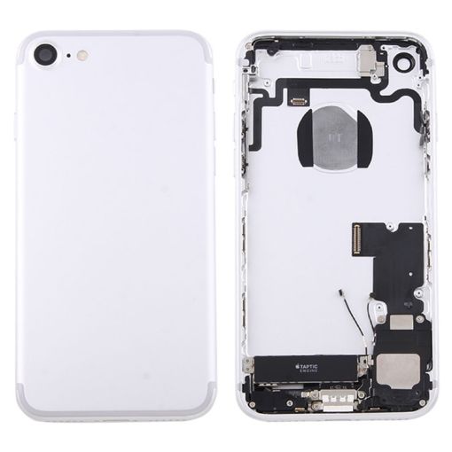 iPhone 7 Silver Battery Back Cover Assembly with Card Tray - 1